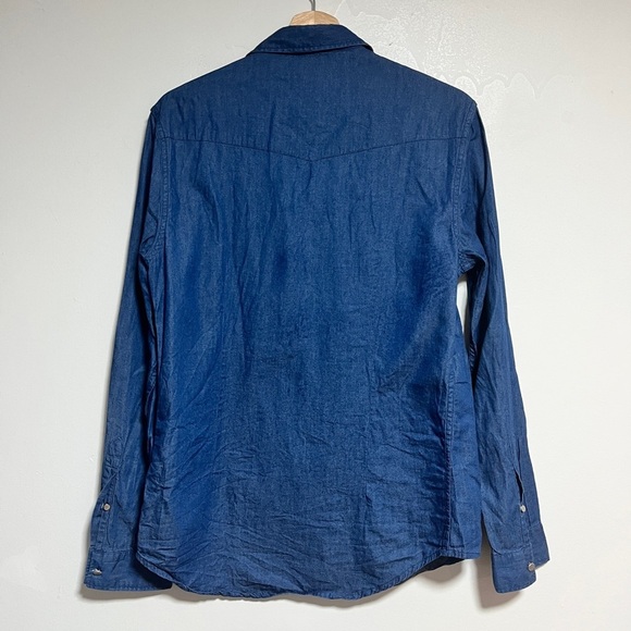 Zara Man Slim Fit Denim Shirt - Medium, Western Style, Made in India - Picture 7 of 9